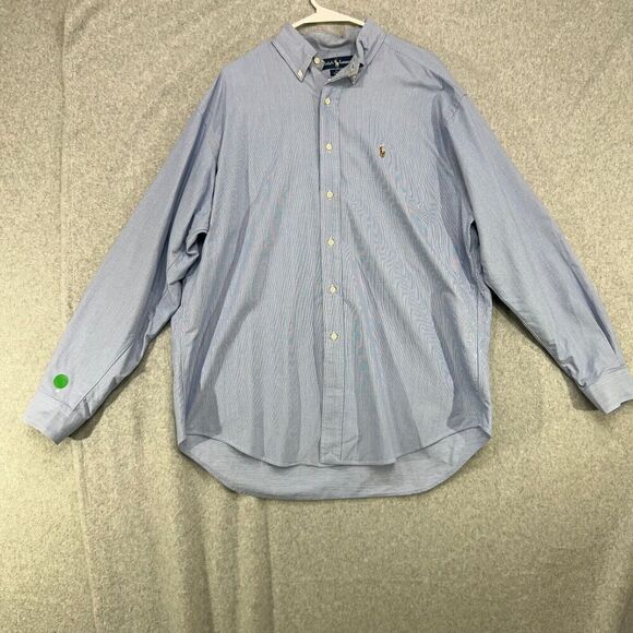 Ralph Lauren Shirt Mens Size Large Blake Long Sleeve Button Down Blue Chambray - Picture 2 of 11